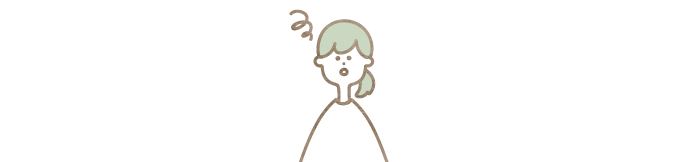 不安な表情のイラスト