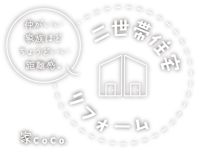 仲がいい家族ほどちょうどいい距離感。二世帯住宅リフォーム