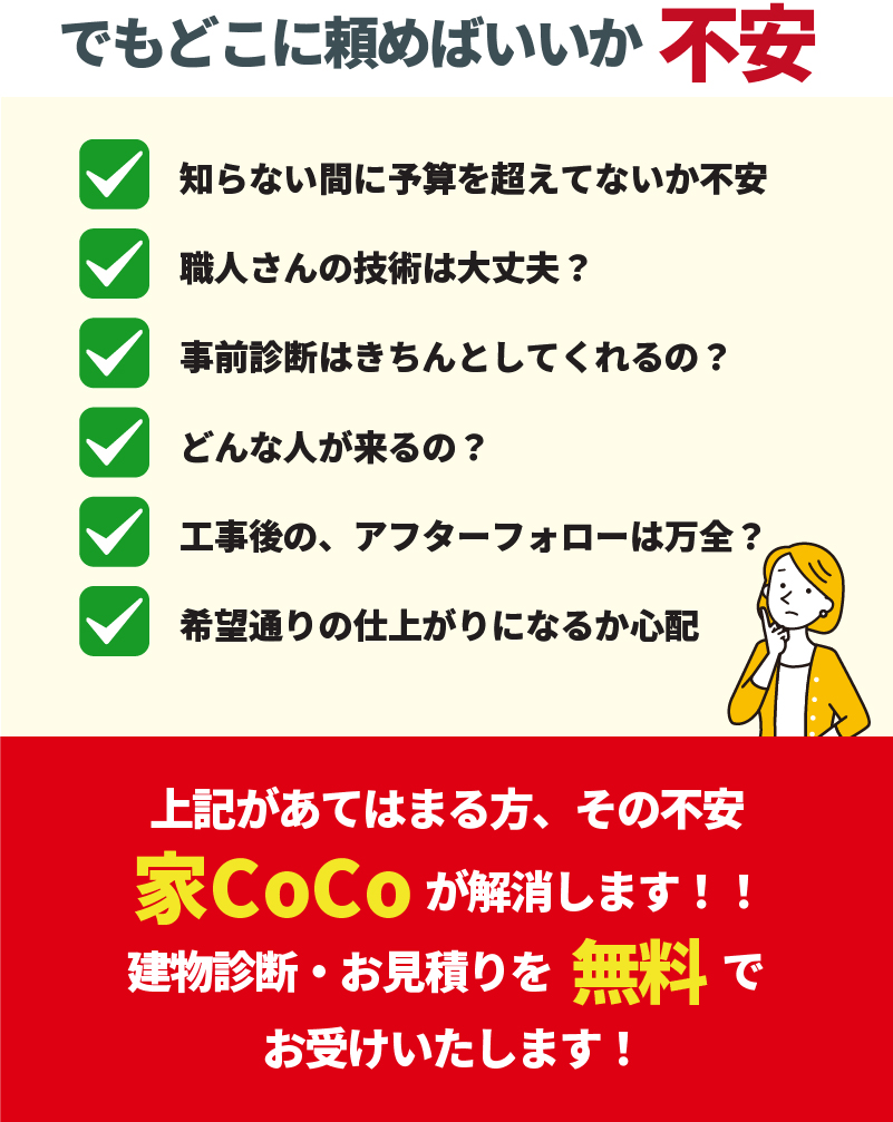 外壁リフォームの悩み