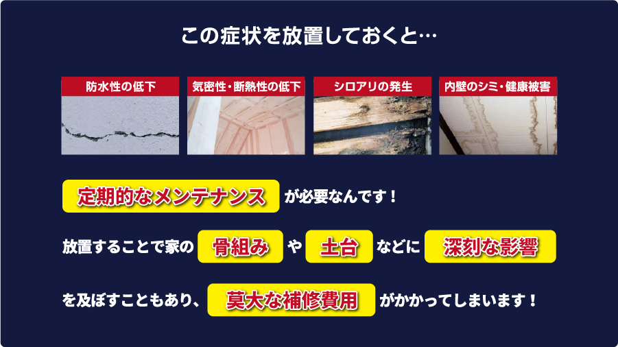 外壁リフォーム症状