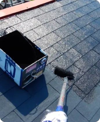 屋根塗装の様子