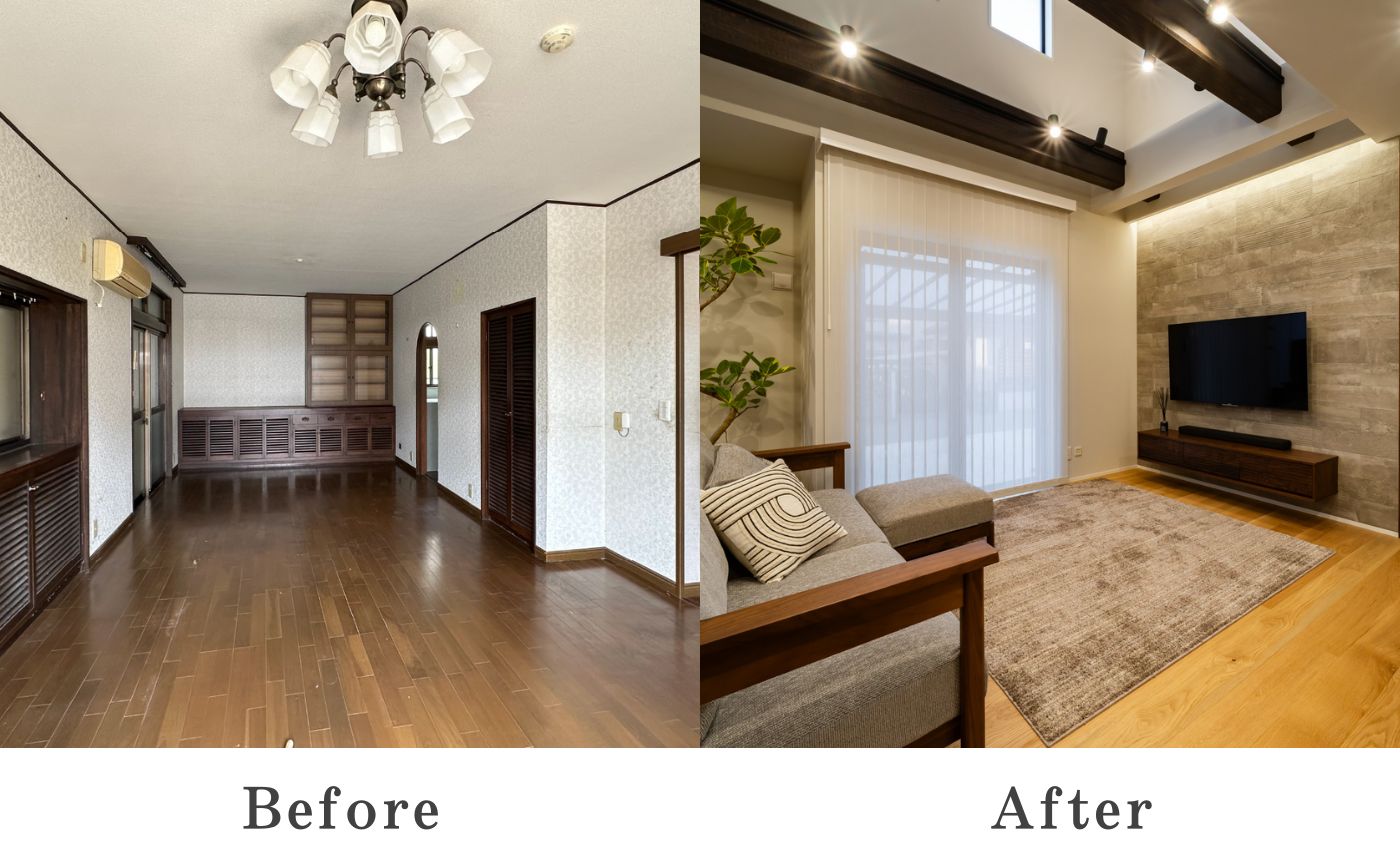 木の温もりの中にモダンデザインをプラス 築43年 住み継ぐ家 施工事例