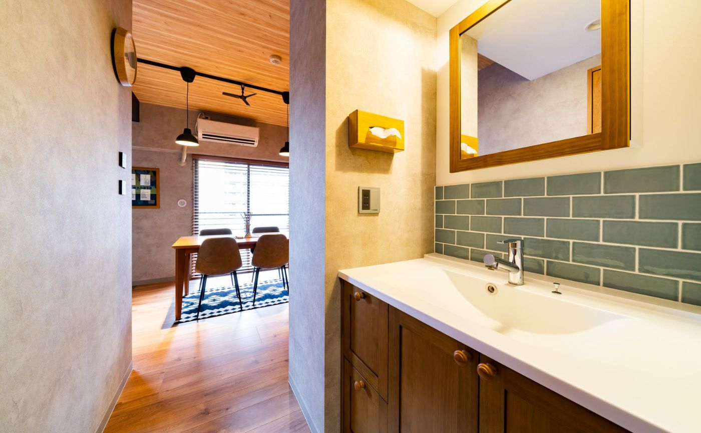  Wood&Stone 壁紙 洗面所 ナチュラル