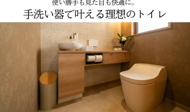 使い勝手も見た目も快適に。 手洗い器で叶える理想のトイレ